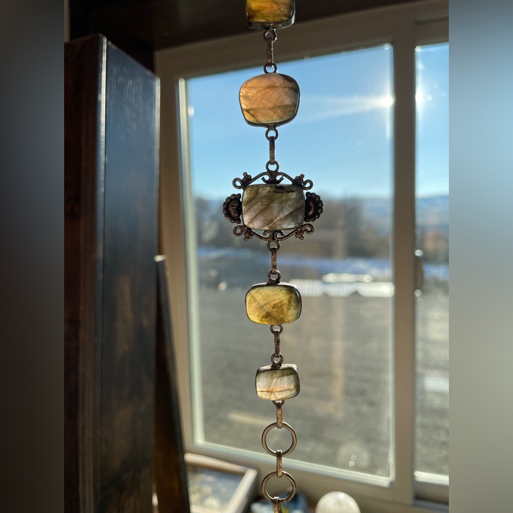 Labradorite Necklace and Bracelet Set